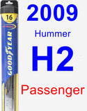 Passenger Wiper Blade for 2009 Hummer H2 - Hybrid