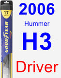 Driver Wiper Blade for 2006 Hummer H3 - Hybrid