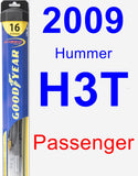 Passenger Wiper Blade for 2009 Hummer H3T - Hybrid