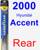 Rear Wiper Blade for 2000 Hyundai Accent - Hybrid