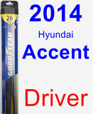 Driver Wiper Blade for 2014 Hyundai Accent - Hybrid