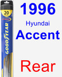 Rear Wiper Blade for 1996 Hyundai Accent - Hybrid