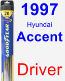 Driver Wiper Blade for 1997 Hyundai Accent - Hybrid