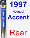 Rear Wiper Blade for 1997 Hyundai Accent - Hybrid