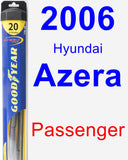 Passenger Wiper Blade for 2006 Hyundai Azera - Hybrid