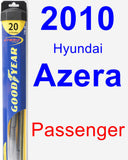 Passenger Wiper Blade for 2010 Hyundai Azera - Hybrid