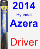 Driver Wiper Blade for 2014 Hyundai Azera - Hybrid