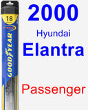 Passenger Wiper Blade for 2000 Hyundai Elantra - Hybrid