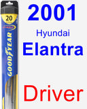 Driver Wiper Blade for 2001 Hyundai Elantra - Hybrid