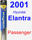 Passenger Wiper Blade for 2001 Hyundai Elantra - Hybrid