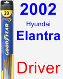 Driver Wiper Blade for 2002 Hyundai Elantra - Hybrid