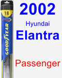 Passenger Wiper Blade for 2002 Hyundai Elantra - Hybrid