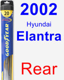 Rear Wiper Blade for 2002 Hyundai Elantra - Hybrid