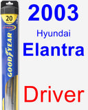 Driver Wiper Blade for 2003 Hyundai Elantra - Hybrid