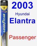Passenger Wiper Blade for 2003 Hyundai Elantra - Hybrid