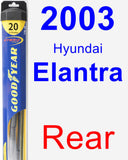 Rear Wiper Blade for 2003 Hyundai Elantra - Hybrid