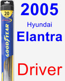 Driver Wiper Blade for 2005 Hyundai Elantra - Hybrid