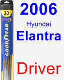 Driver Wiper Blade for 2006 Hyundai Elantra - Hybrid