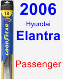 Passenger Wiper Blade for 2006 Hyundai Elantra - Hybrid