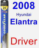 Driver Wiper Blade for 2008 Hyundai Elantra - Hybrid