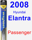 Passenger Wiper Blade for 2008 Hyundai Elantra - Hybrid