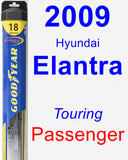 Passenger Wiper Blade for 2009 Hyundai Elantra - Hybrid