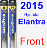 Front Wiper Blade Pack for 2015 Hyundai Elantra - Hybrid