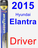 Driver Wiper Blade for 2015 Hyundai Elantra - Hybrid