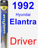 Driver Wiper Blade for 1992 Hyundai Elantra - Hybrid