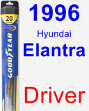 Driver Wiper Blade for 1996 Hyundai Elantra - Hybrid