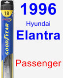 Passenger Wiper Blade for 1996 Hyundai Elantra - Hybrid