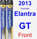 Front Wiper Blade Pack for 2013 Hyundai Elantra GT - Hybrid