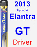 Driver Wiper Blade for 2013 Hyundai Elantra GT - Hybrid