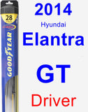 Driver Wiper Blade for 2014 Hyundai Elantra GT - Hybrid