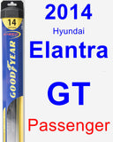 Passenger Wiper Blade for 2014 Hyundai Elantra GT - Hybrid