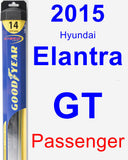 Passenger Wiper Blade for 2015 Hyundai Elantra GT - Hybrid