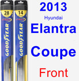 Front Wiper Blade Pack for 2013 Hyundai Elantra Coupe - Hybrid