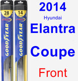 Front Wiper Blade Pack for 2014 Hyundai Elantra Coupe - Hybrid