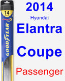 Passenger Wiper Blade for 2014 Hyundai Elantra Coupe - Hybrid