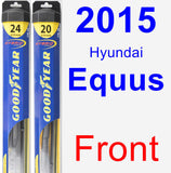 Front Wiper Blade Pack for 2015 Hyundai Equus - Hybrid