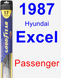 Passenger Wiper Blade for 1987 Hyundai Excel - Hybrid