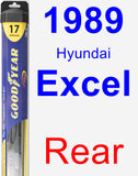 Rear Wiper Blade for 1989 Hyundai Excel - Hybrid