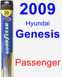 Passenger Wiper Blade for 2009 Hyundai Genesis - Hybrid