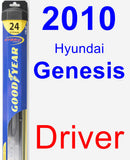 Driver Wiper Blade for 2010 Hyundai Genesis - Hybrid