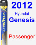 Passenger Wiper Blade for 2012 Hyundai Genesis - Hybrid