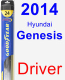 Driver Wiper Blade for 2014 Hyundai Genesis - Hybrid