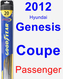 Passenger Wiper Blade for 2012 Hyundai Genesis Coupe - Hybrid