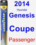 Passenger Wiper Blade for 2014 Hyundai Genesis Coupe - Hybrid