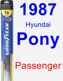 Passenger Wiper Blade for 1987 Hyundai Pony - Hybrid