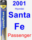 Passenger Wiper Blade for 2001 Hyundai Santa Fe - Hybrid